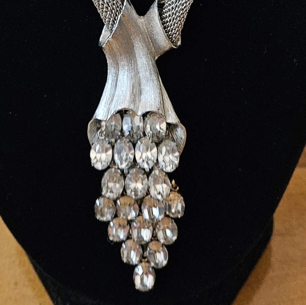 Necklace Rhinestone Waterfall - Picture 10 of 12